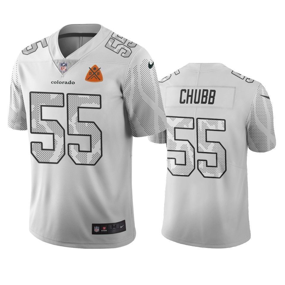 Denver Broncos Bradley Chubb White Vapor Limited City Edition 3D Jersey