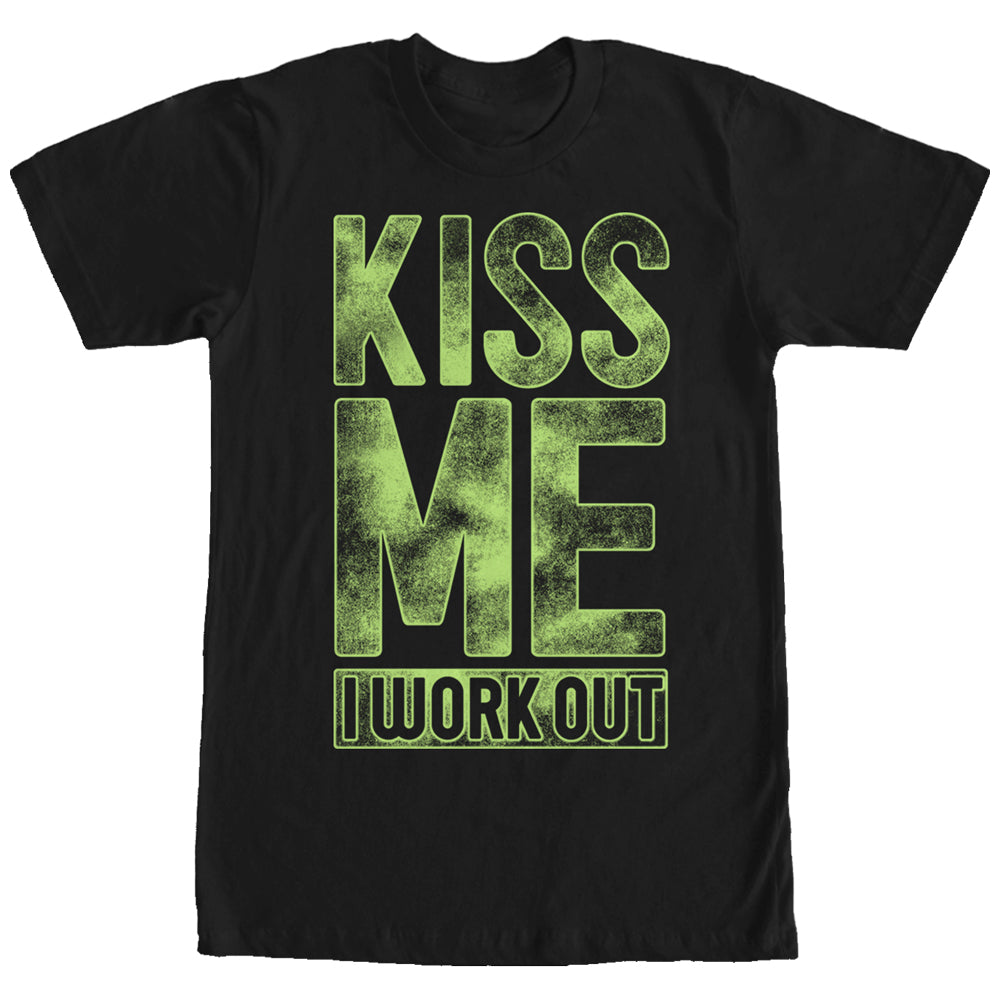 Chin Up Women’S Kiss Me I Work Out  Boyfriend Tee