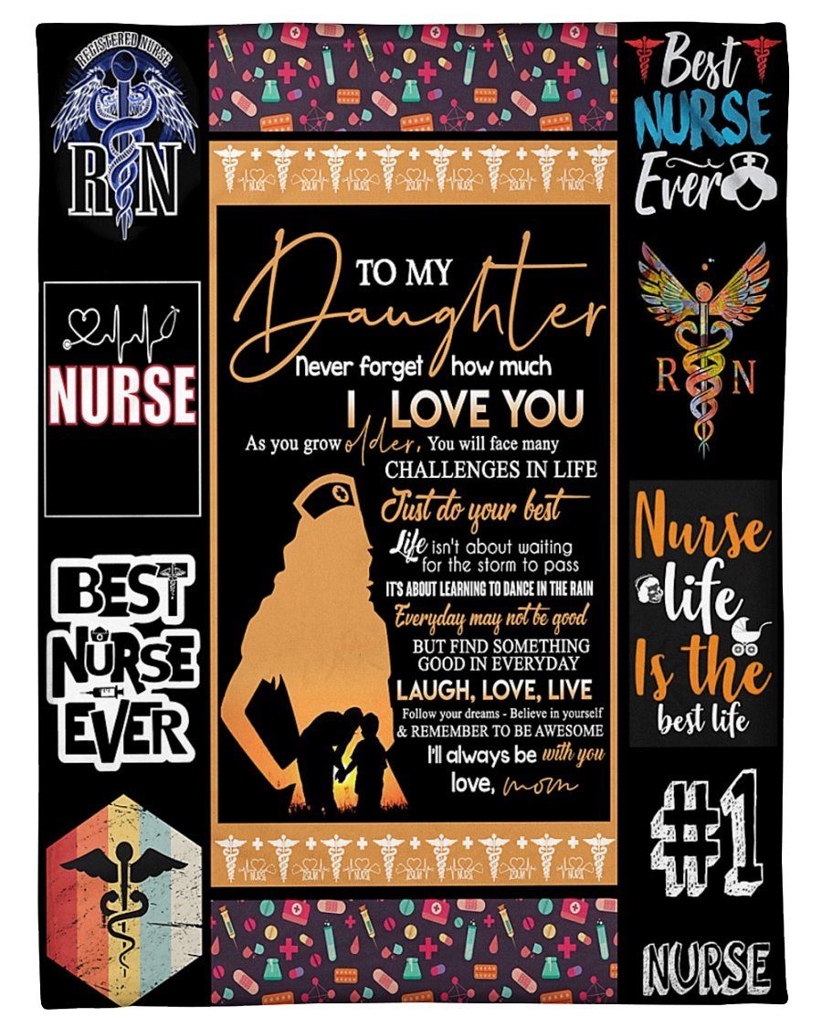 [Personalized Name] Nurse Daughter Best Nurse Ever Fleece Blanket, Sherpa Blanket, Gift For Family Member, Friends Gift, Christmas Gift, Home Decor, Home Living