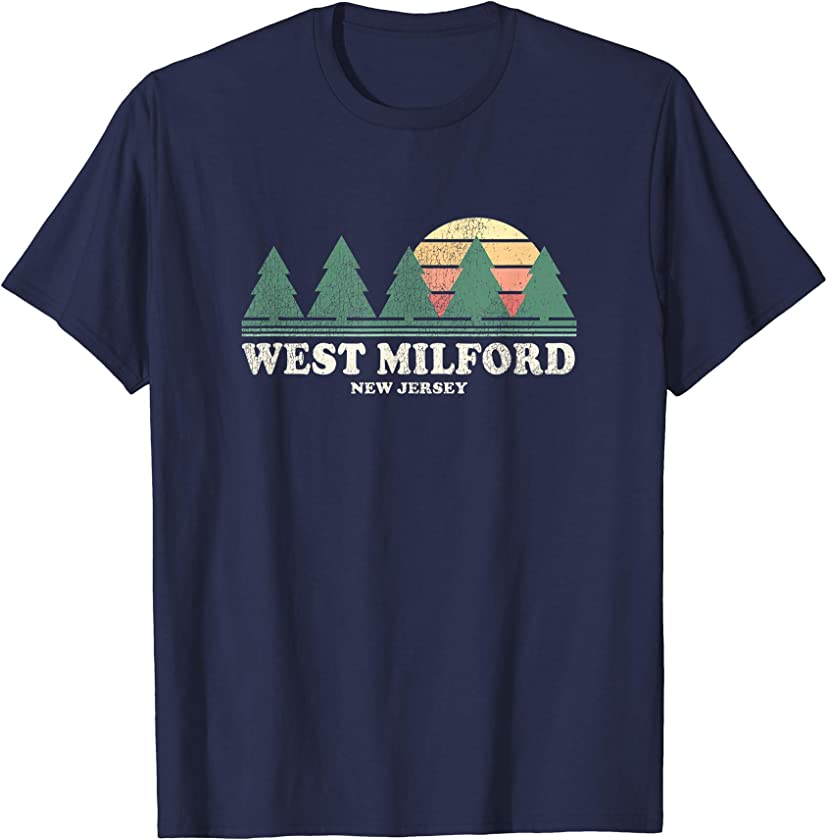 West Milford NJ Vintage Throwback Tee Retro 70s Design T-Shirt