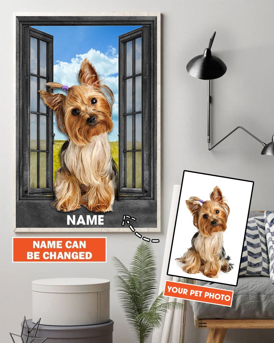 Yorkshire Terrier 3D Wall Art Decor Personalized Painting Prints Home Decor Dogs Lover Gift Idea