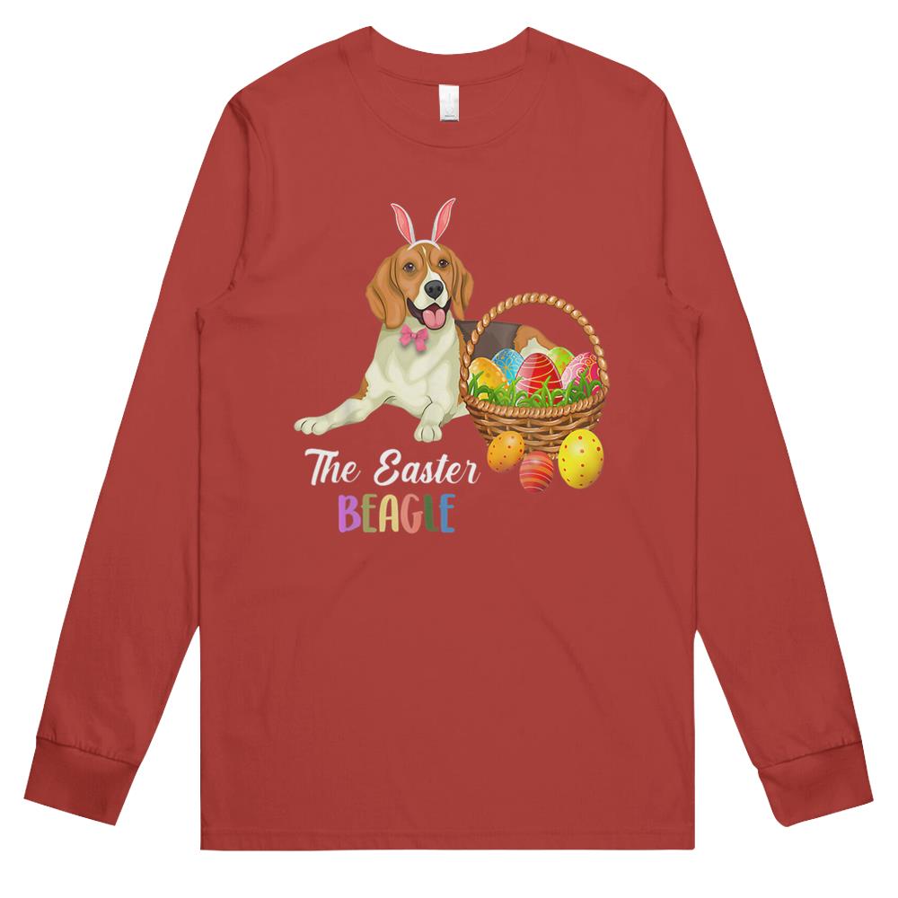 Beagle Dogs Bunny Easter Egg Hunt Happy Easter Day Gifts Long Sleeve T Shirts