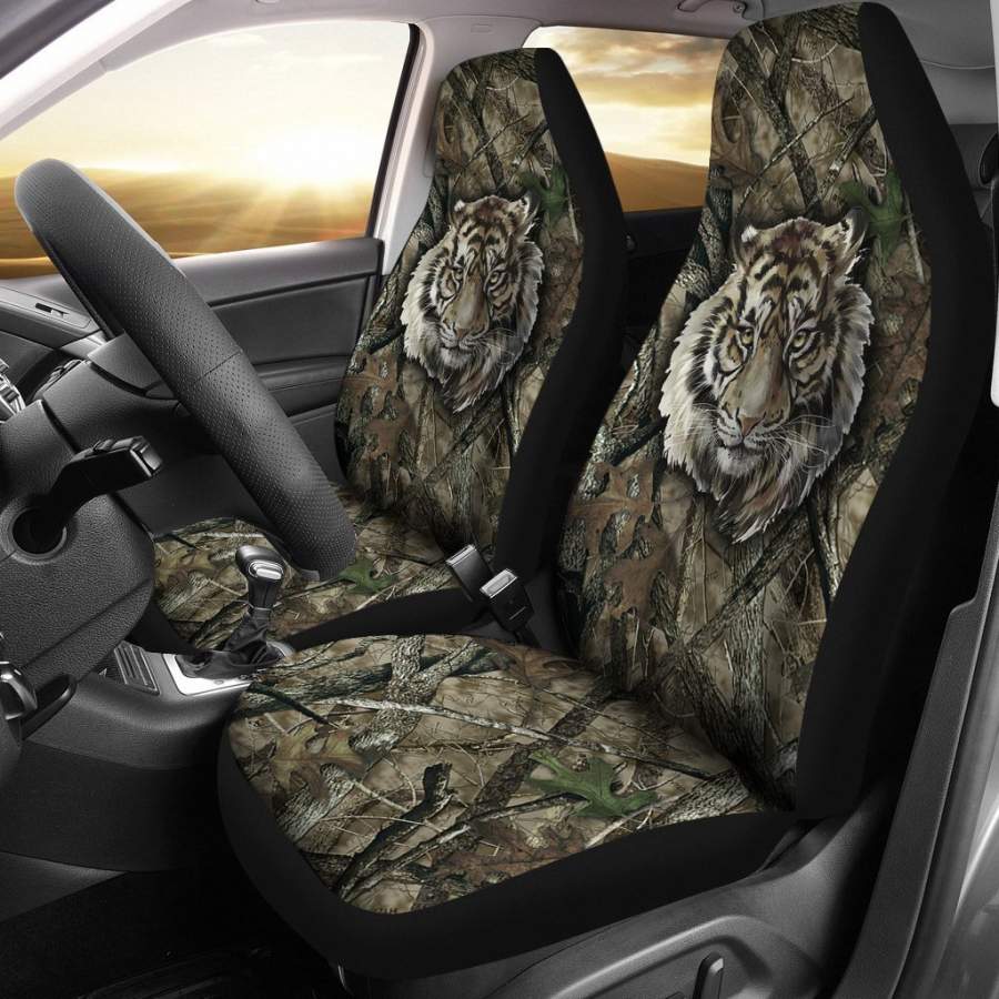 Camo Tiger Car Seat Covers