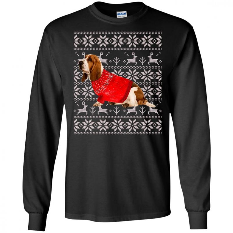 Basset Hound Ugly Christmas 2018 Sweater Unisex Long-sleeve