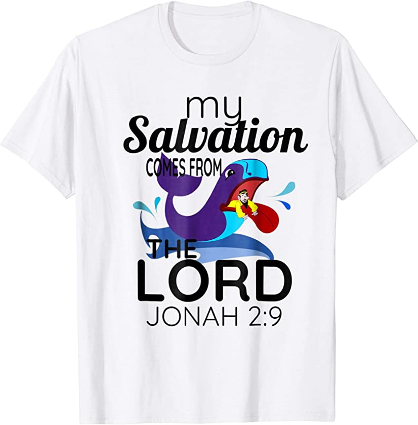 Christian Faith Bible Scripture Verse Jonah Whale T Shirt