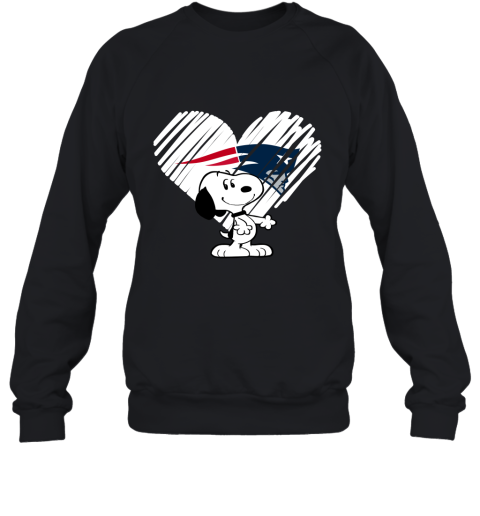 I Love New England Patriots Snoopy In My Heart 2D Sweatshirt