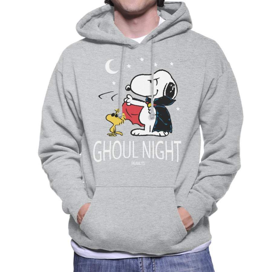 Peanuts Ghoul Night Snoopy & Woodstock Men’s Hooded Sweatshirt