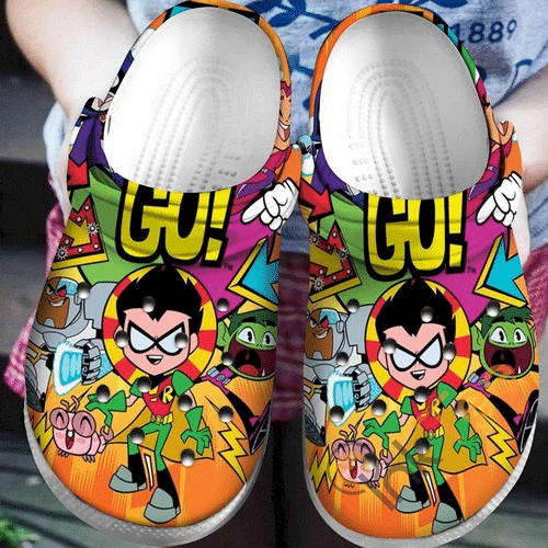 Teen Titans Crocs Crocband Clogs, Comfy Footwear, Shoes