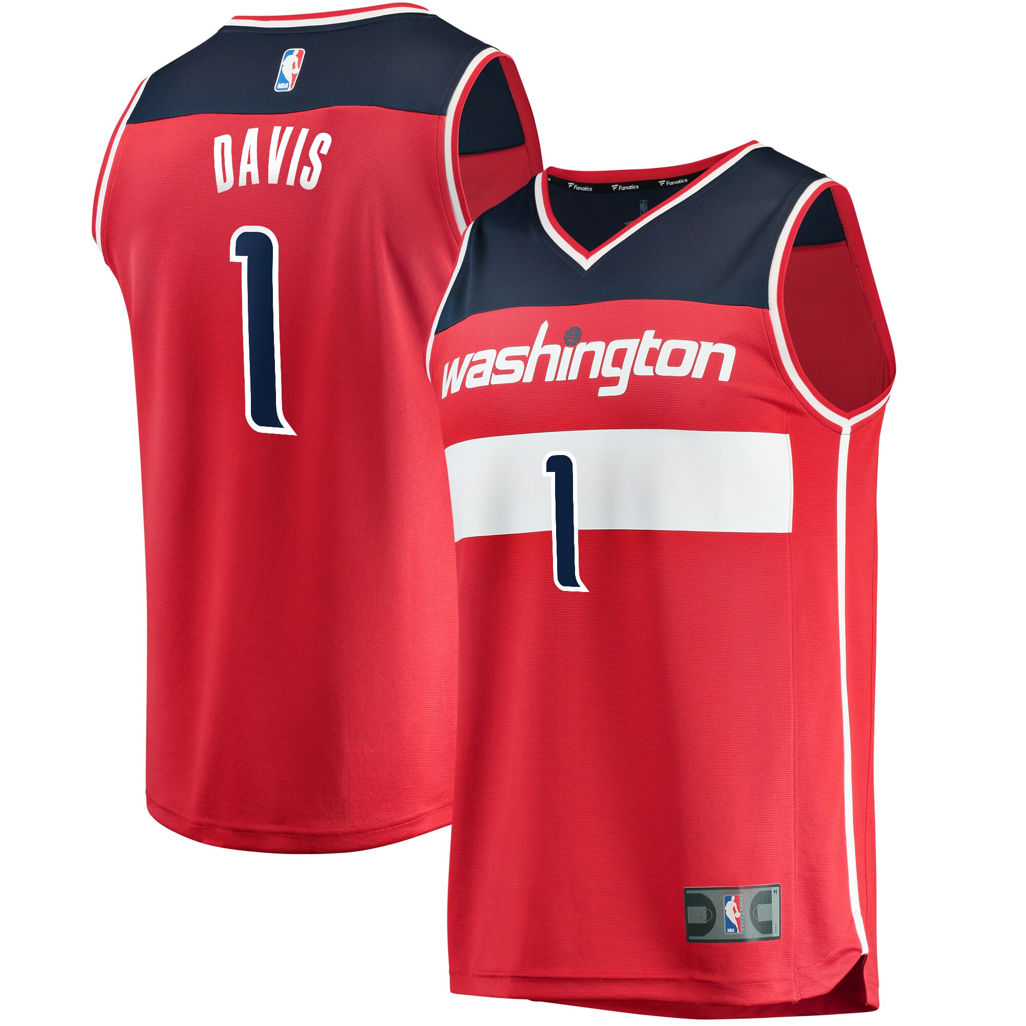 Johnny Davis Washington Wizards Fast Break Player Jersey Icon – Edition – Red