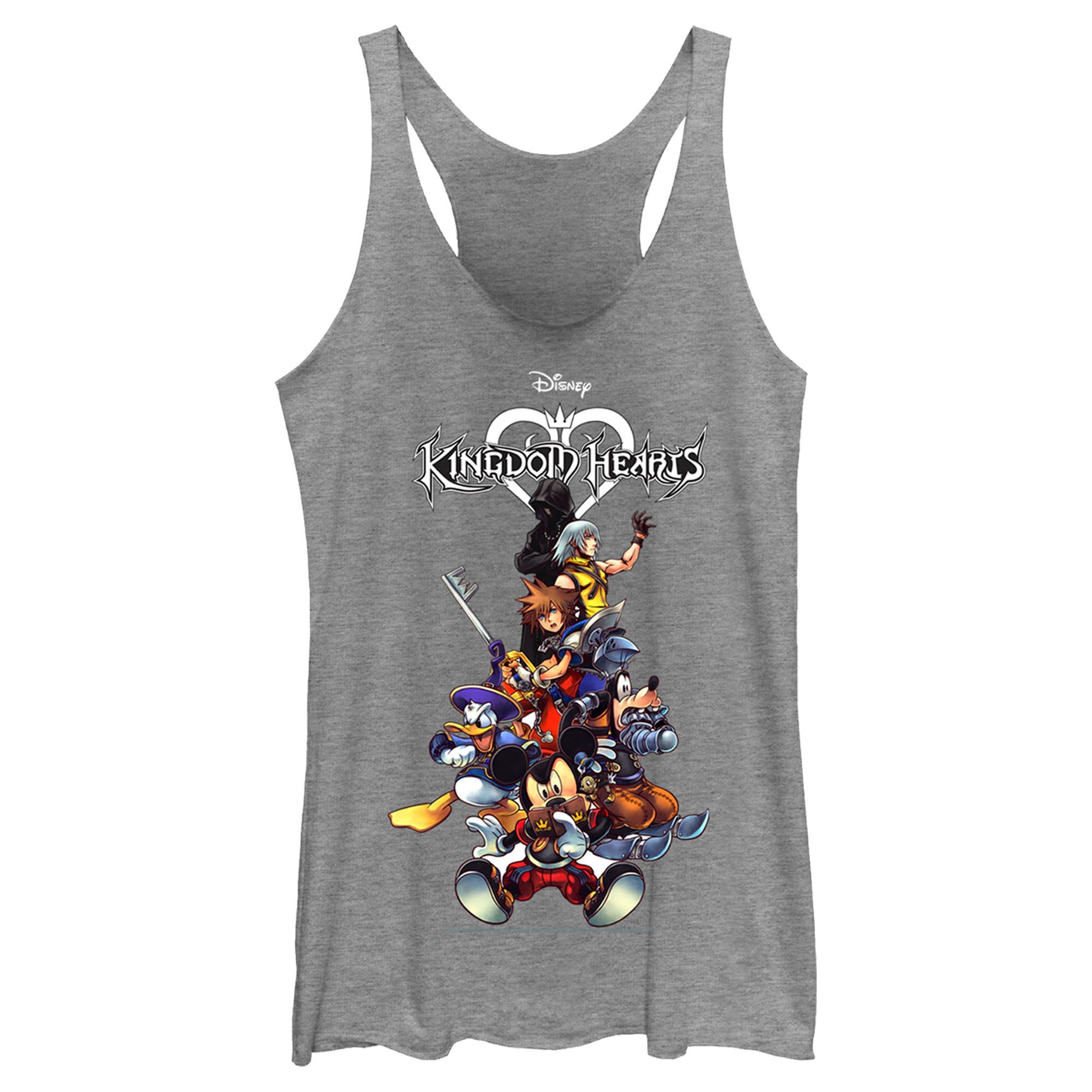 Women’S Kingdom Hearts Coded Box Art Racerback Tank Top