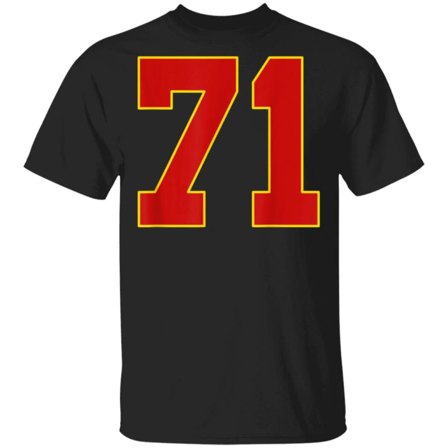 Number Seventy One Schwartz 71 Tshirt Kansas City Football TShirt