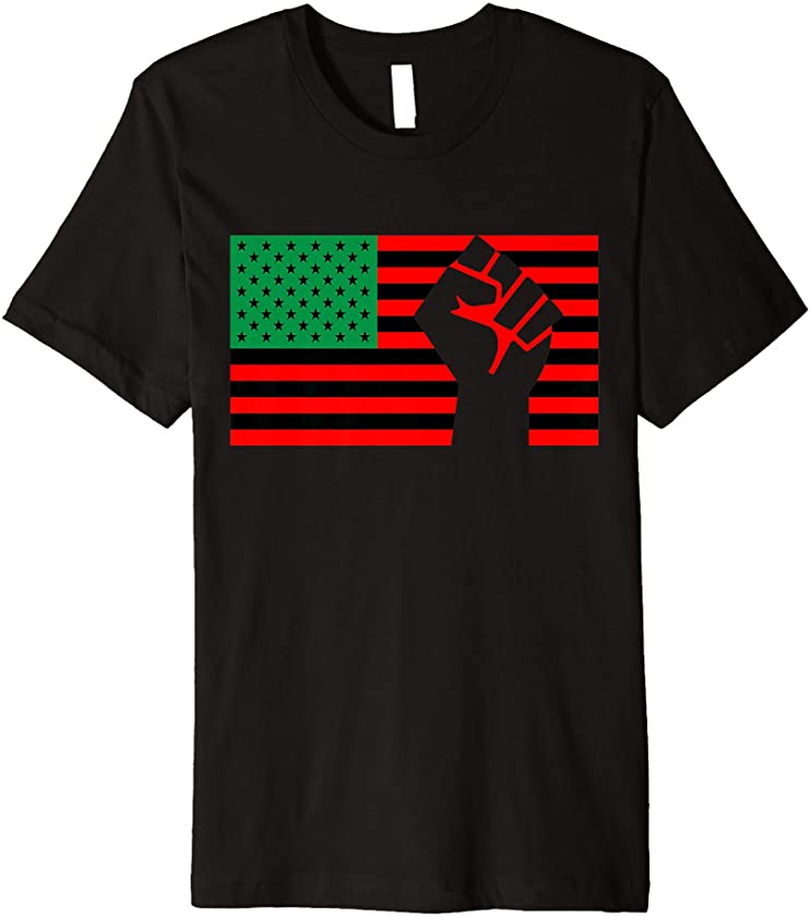 Black Lives Matter Pan African American UNIA Flag Juneteenth Premium T-Shirt