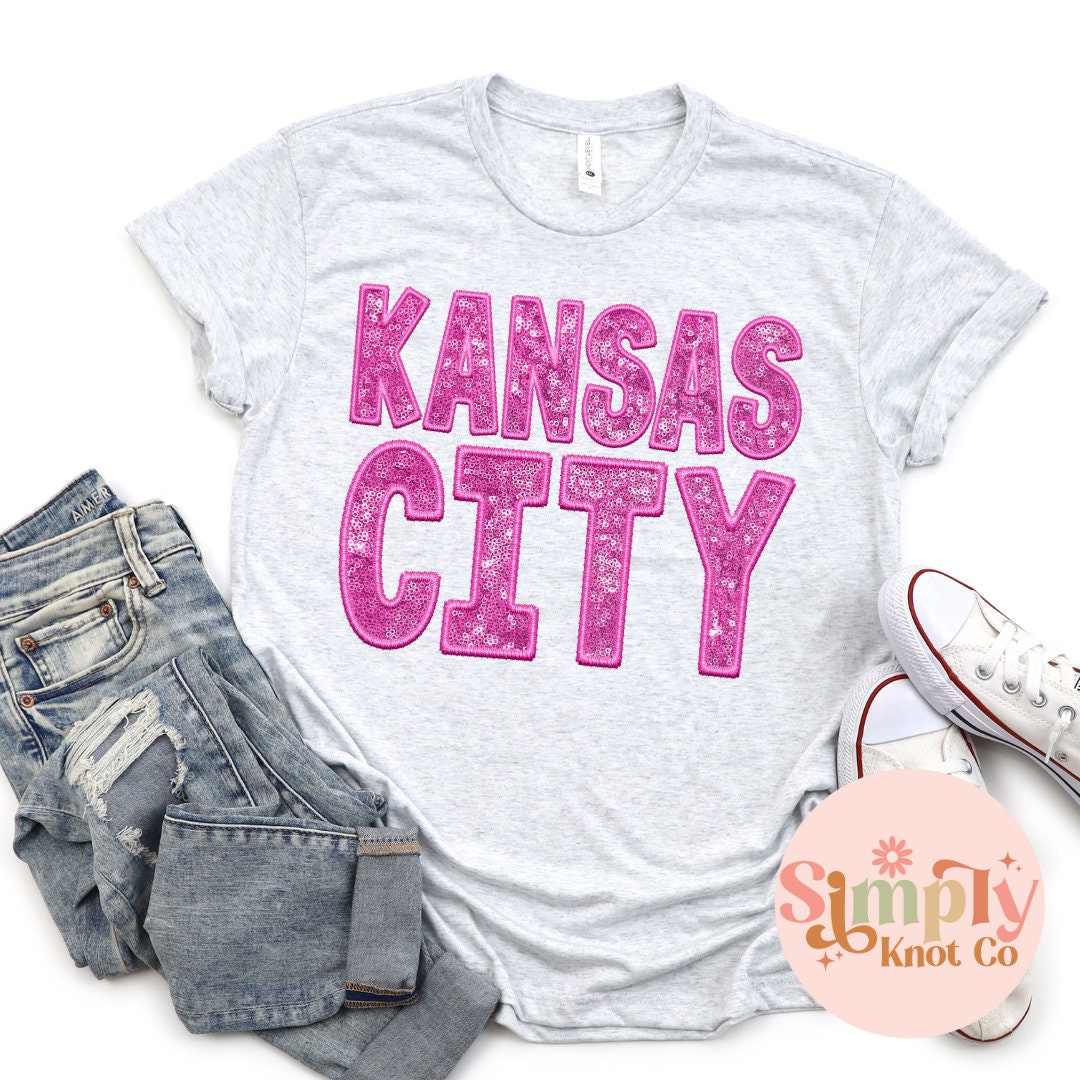 Pink Kansas City Shirt, Womens Kansas City Shirt, Kansas City Football Tshirt, KC Football, Kansas City Crewneck, Kansas City Pride Shirt