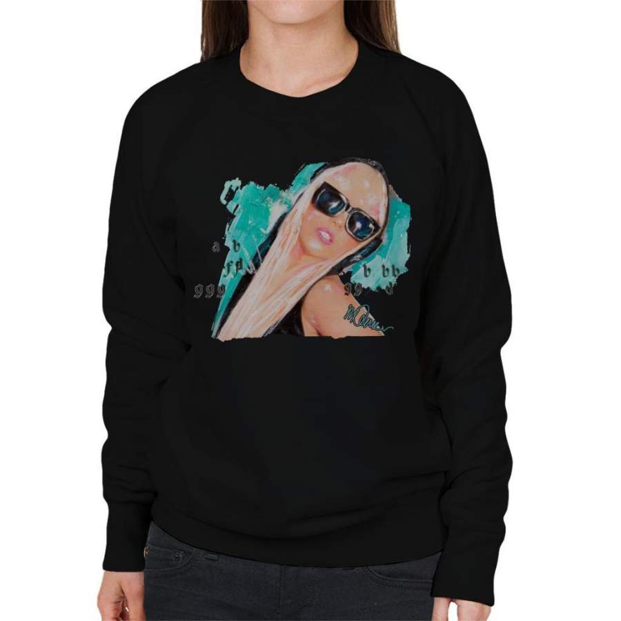 Sidney Maurer Original Portrait Of Lady Gaga Shades Women’s Sweatshirt