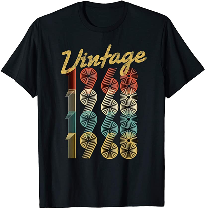 53rd Birthday Gift Vintage 1968 Retro Pop Style 53 yrs old T-Shirt