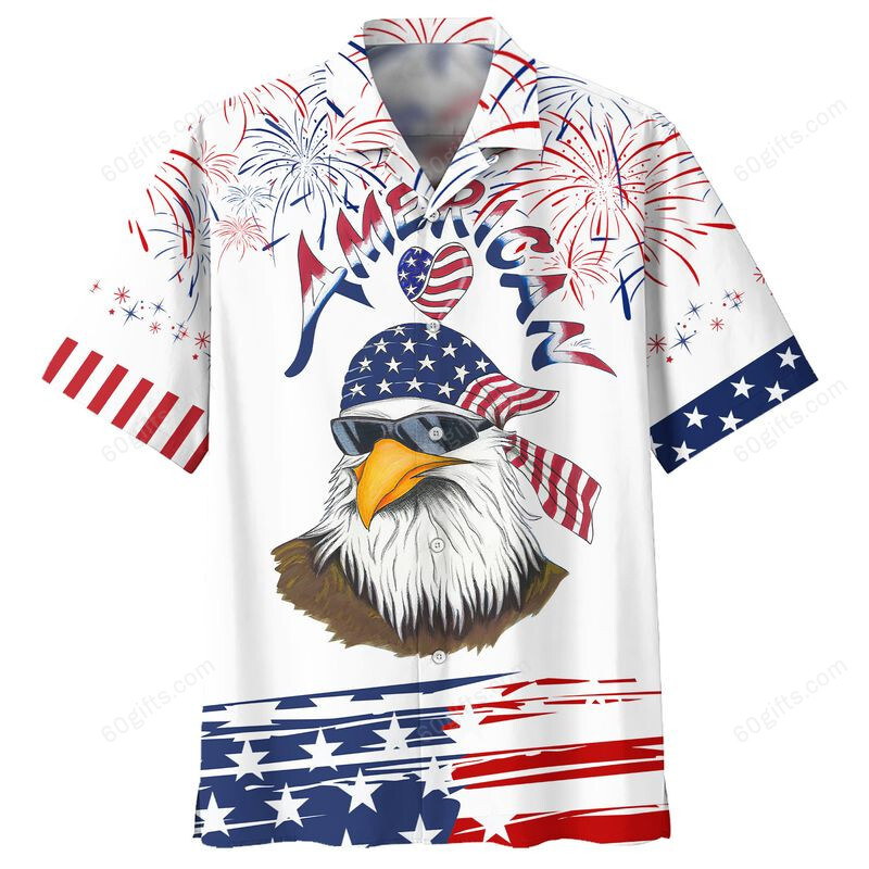 3D Hawaiian Shirt, Hoodie, Zip Hoodie, Hoodie Dress, Sweatshirt Independence Day Usa Funny Eagle All Over Print