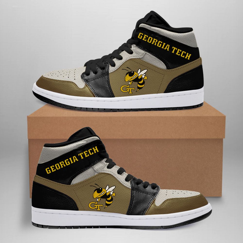 Georgia Tech Yellow Jackets Black Air Jordan Sneakers Shoes