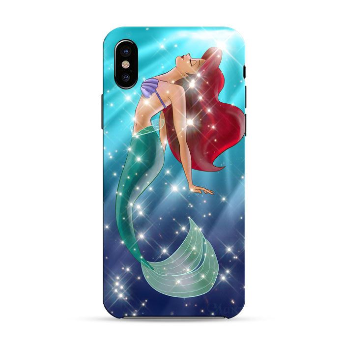 Ariel Little Mermaid Galaxy iPhone X 3D Case