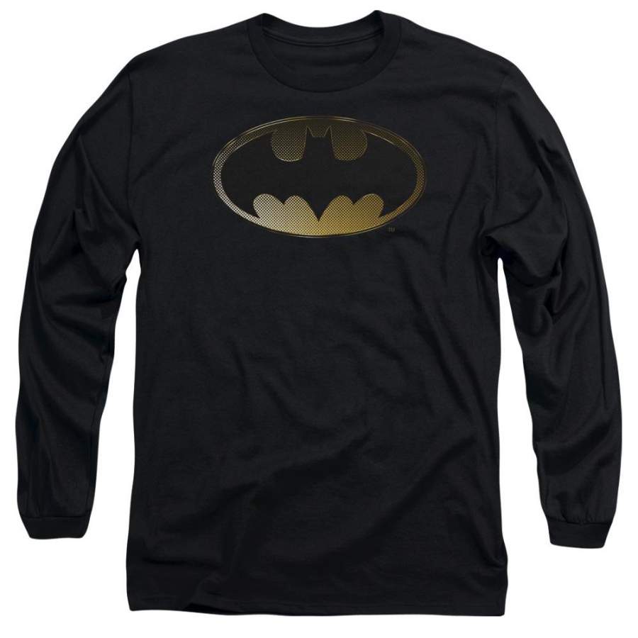 Batman – Halftone Bat Long Sleeve Adult 18/1