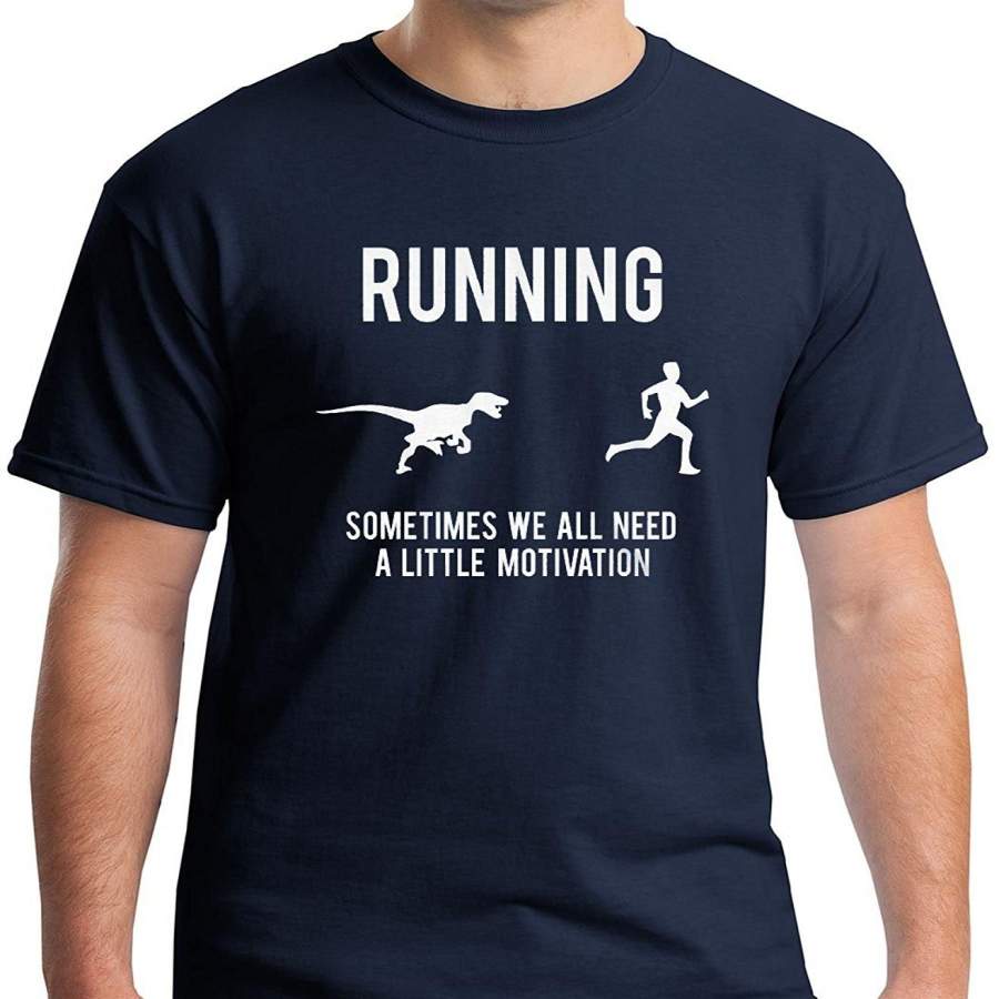 Raw T-Shirts Funny Sercastic Running – Sometimes All We Need Is A Little Motivation Premium Men’S T-Shirt