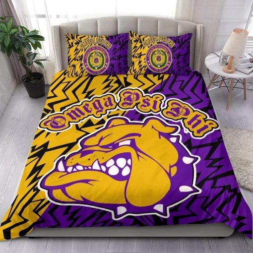 Black Greek – Omega Psi Phi Bulldog Mascot 3D Bedding Set