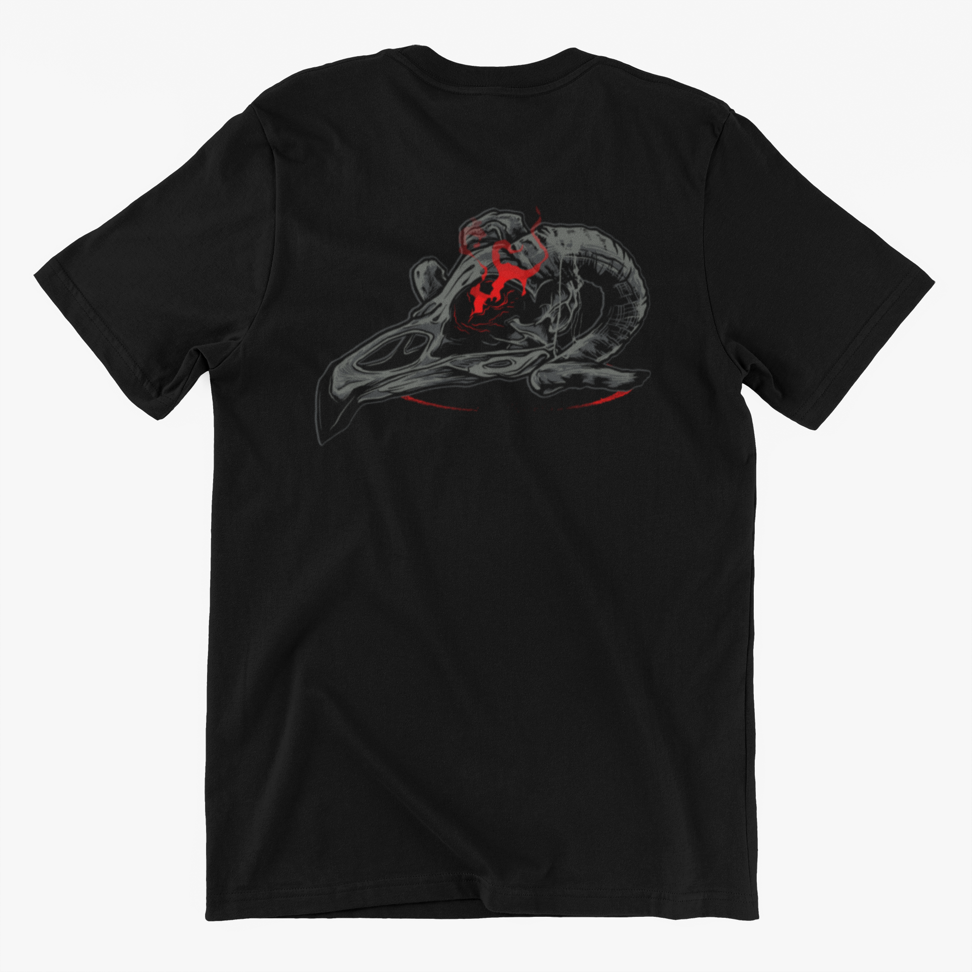 Unisex T-Shirt With Bird Skull Print