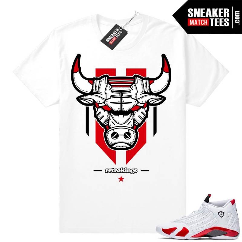 Candy Cane 14s | Retro Bull | White Shirt