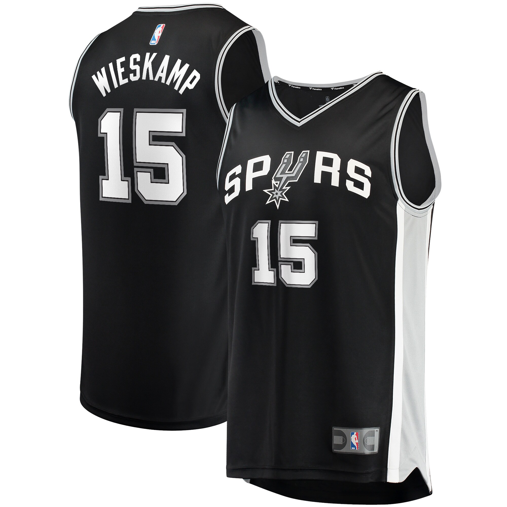 Joe Wieskamp San Antonio Spurs 2021/22 Fast Break Jersey – Icon Edition – Black