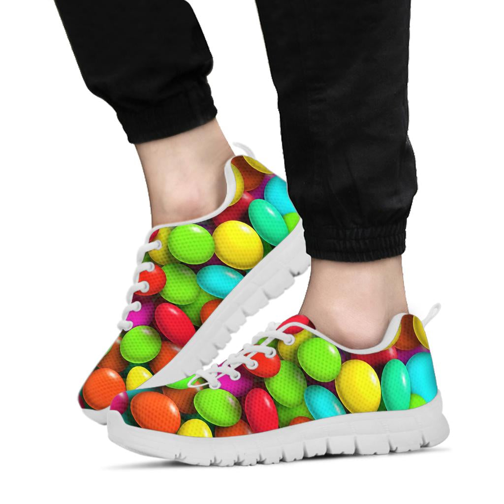 Candy Pattern Print Design Ca03 Sneakers White