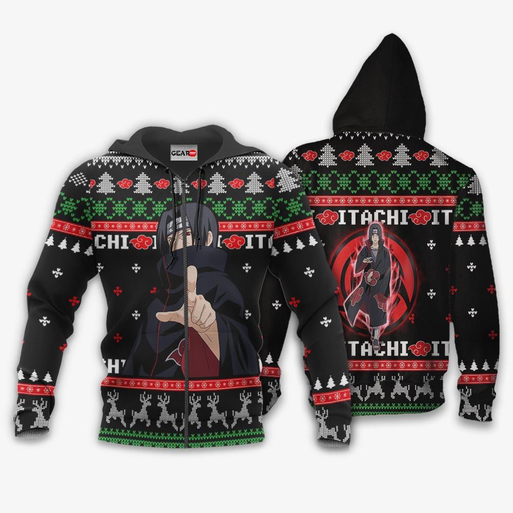 Akatsuki Itachi Ugly Christmas Sweater Custom Nrt Anime Xmas Gifts