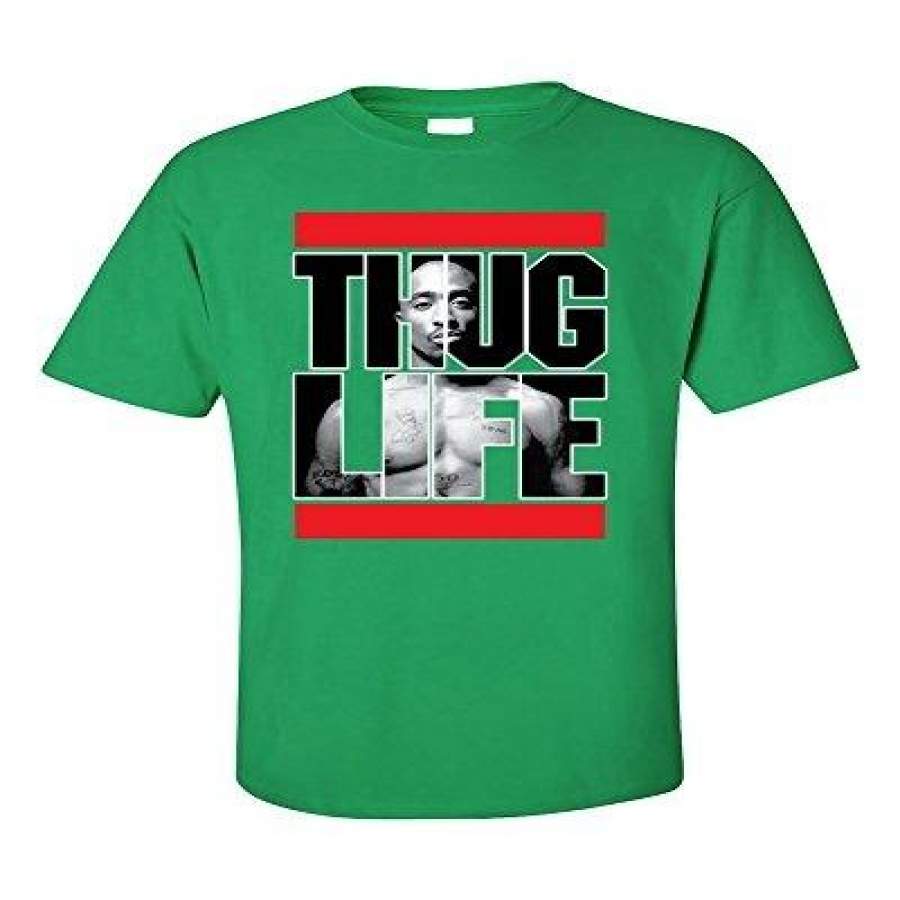 Fashion Men's Summer T-shirt Tupac 2pac Thug Life Rap Hip-Hop Artist ...