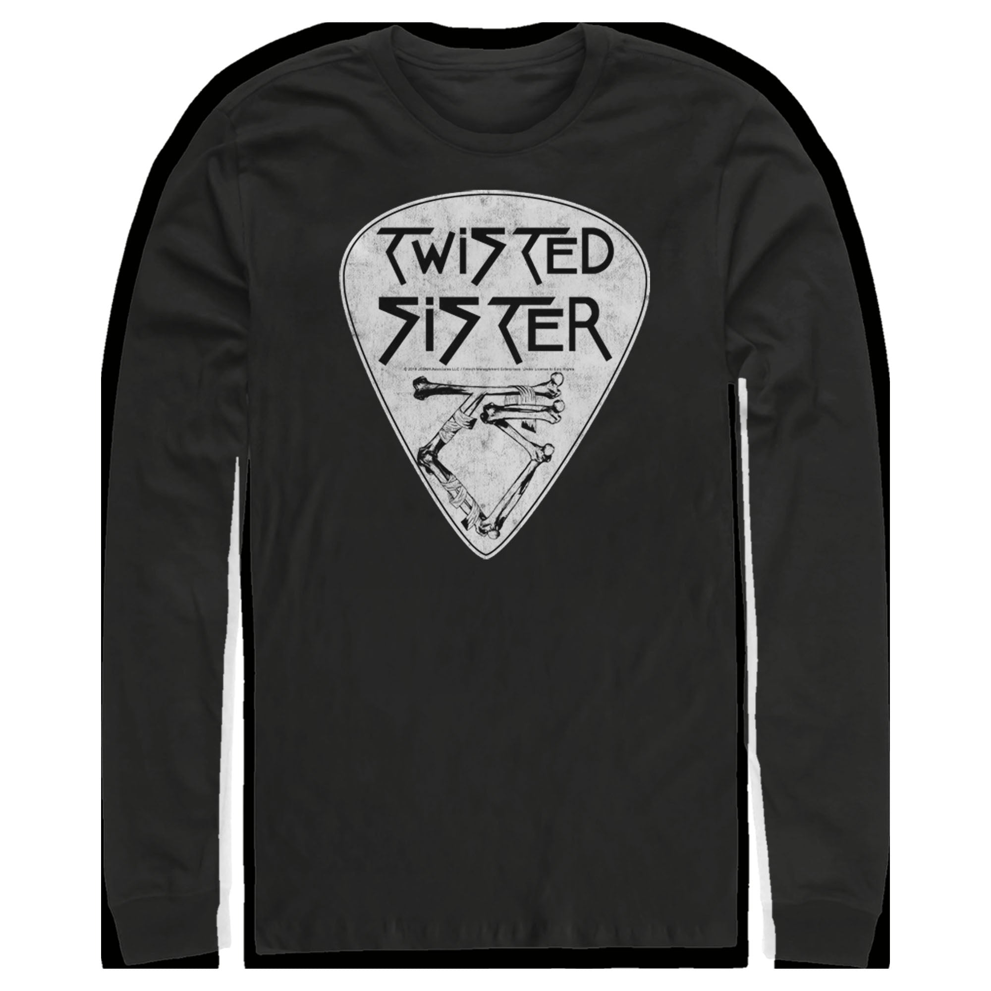 Twisted Sister Men’S Guitar Pick Logo  Long Sleeve Shirt