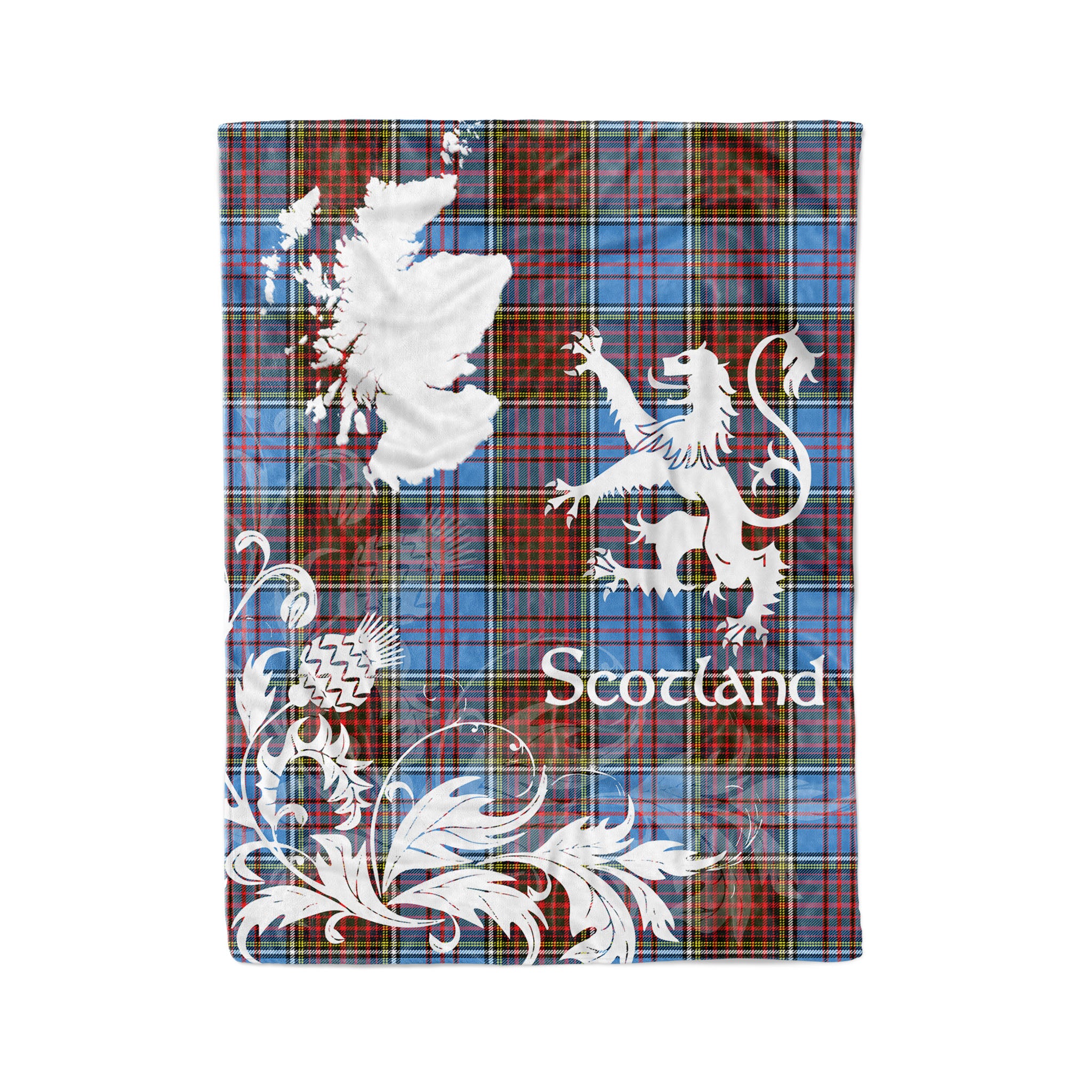 Tartan Plaid Fleece Blanket Tartan Blanket Thistle And Lion Scottish Clan Anderson Modern Plaid Blanket