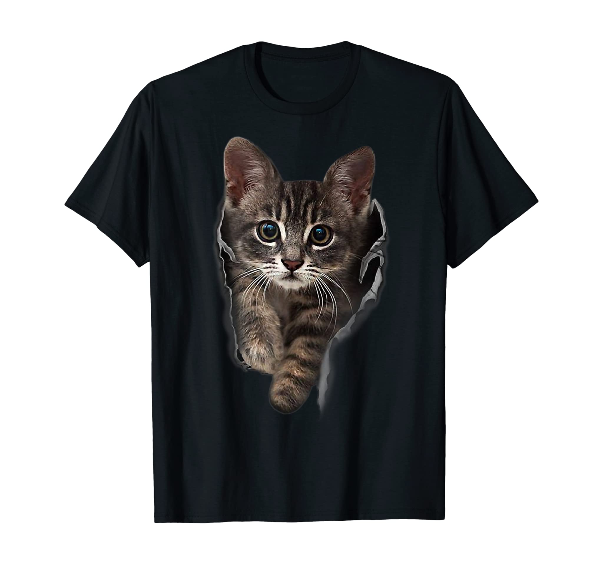 Brown Kitten Staring Cute Cats Tee Shirt Gifts