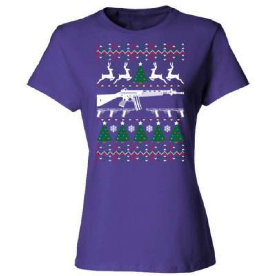 AGR AR 15 Ugly Christmas Sweater – Ladies’ Cotton T-Shirt