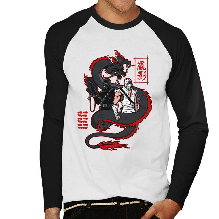 Arashikage Clan Storm Shadow Snake Eyes GI Dragon Joe Men’s Baseball Long Sleeved T-Shirt