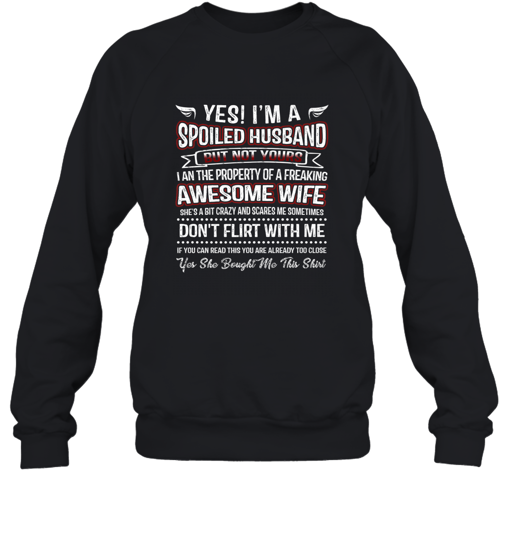 Spoiled Husband Property Of Freaking Wife Valentine’s Day Gift Crewneck Sweatshirt