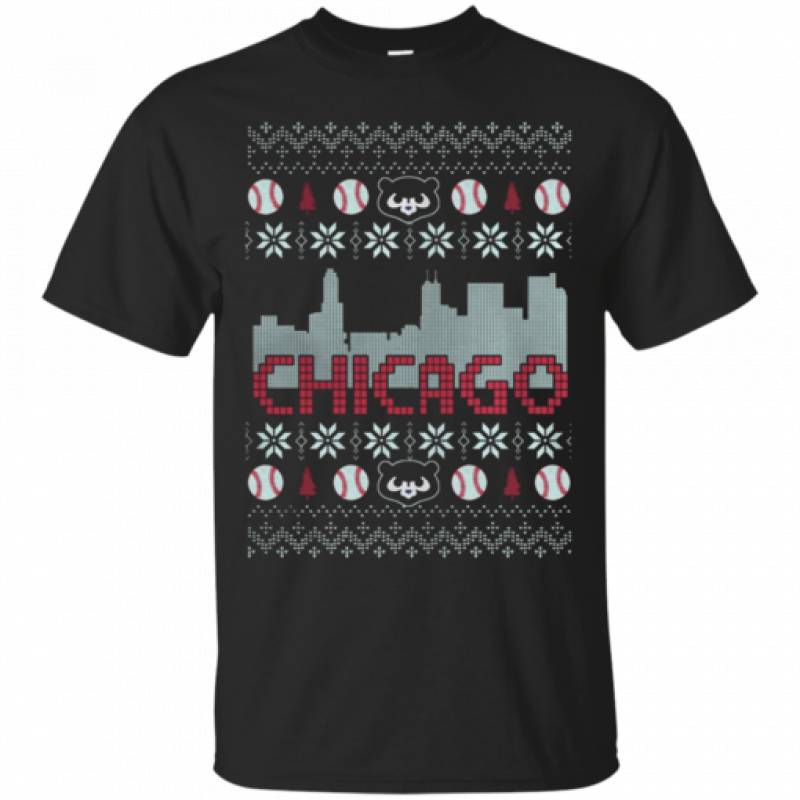 Buy Get Here Chicago Cubs Ugly Christmas Sweater T Shirt