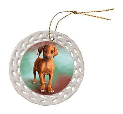 Rhodesian Ridgeback Puppy Ceramic Doily Ornament Dpor48073