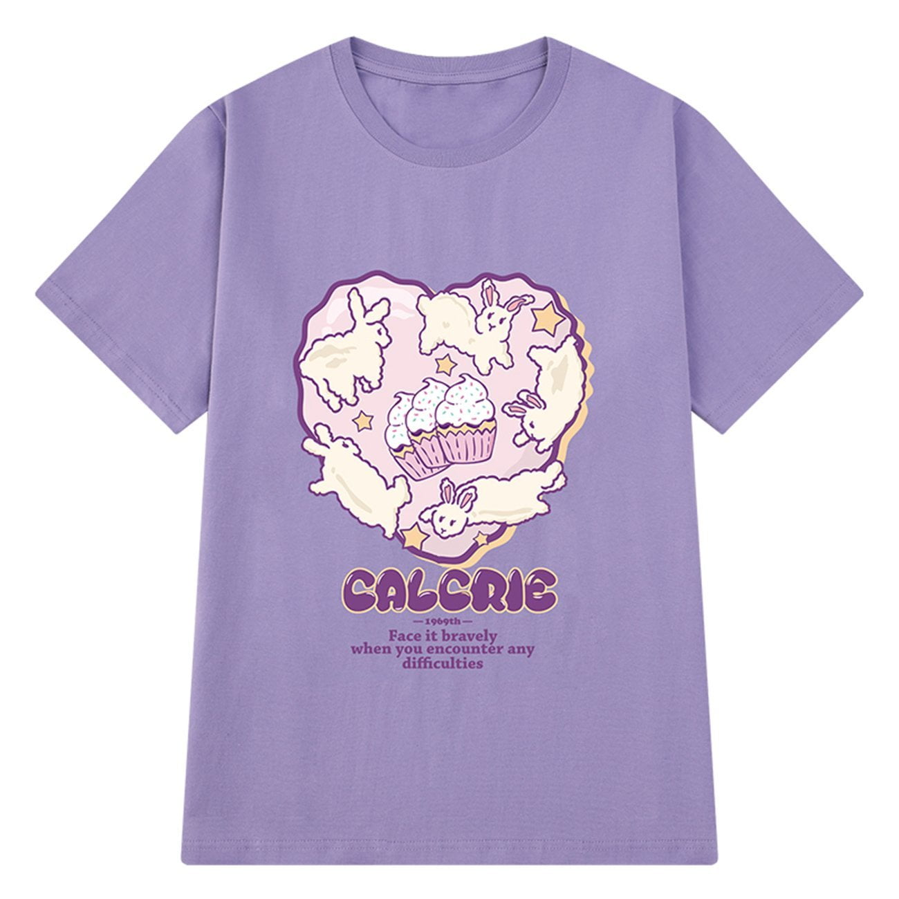 Rabbit And Cake Print Tee