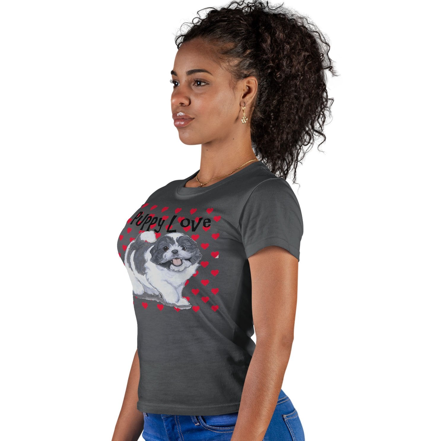 Shih Tzu Puppy Love – Women’S Fitted T-Shirt