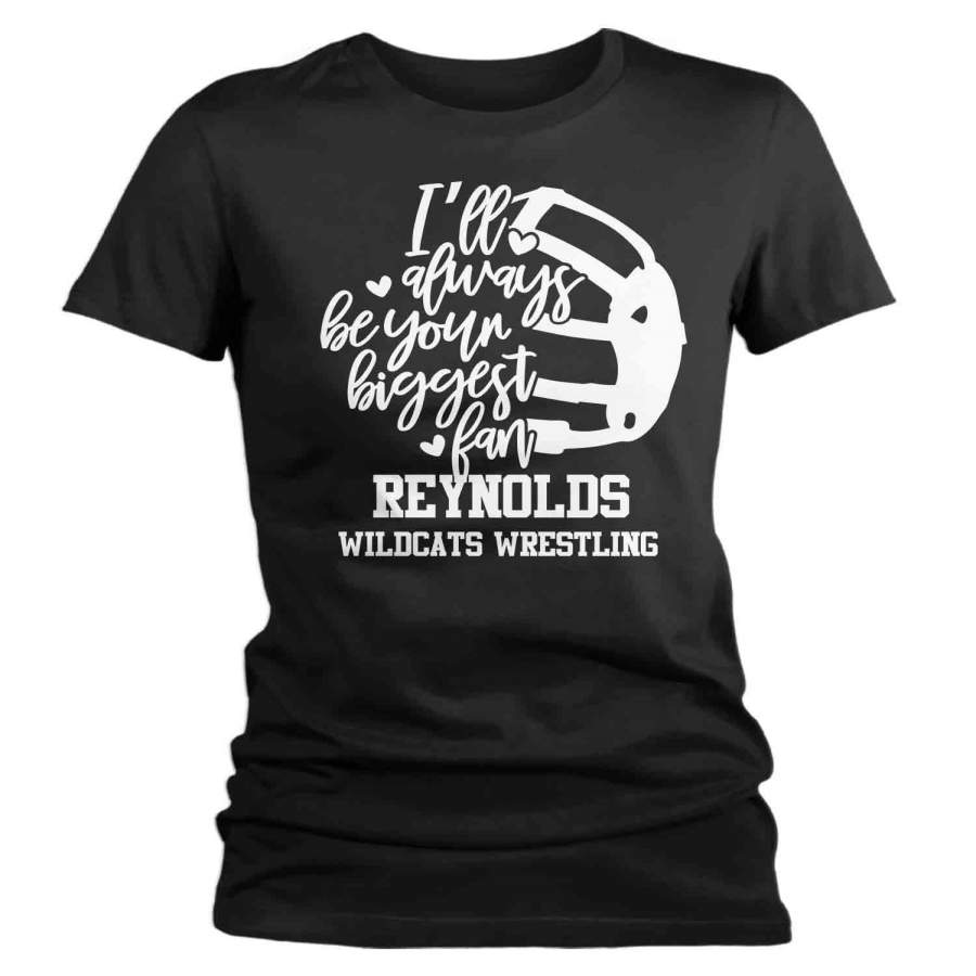 Women’s Personalized Wrestling T Shirt Biggest Fan Shirts Custom Wrestling Mom Shirt Personalized Wrestling Shirt Girlfriend