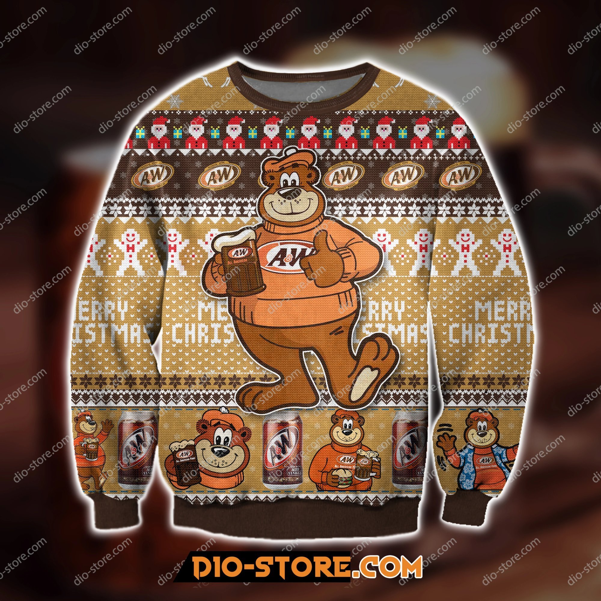 3D All Over Print Aw Root Beer Since 1919 Ugly Christmas Sweater Hoodie All Over Printed Cint10305