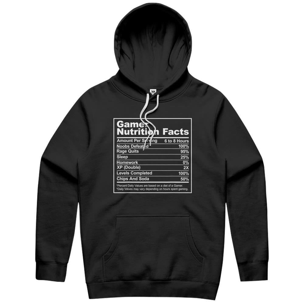 Nutritional Facts Shirt, Gamer Nutrition Facts Shirt, Gamer Nutritional Facts Hoodie – Funny Gamer Video Game Hoodie