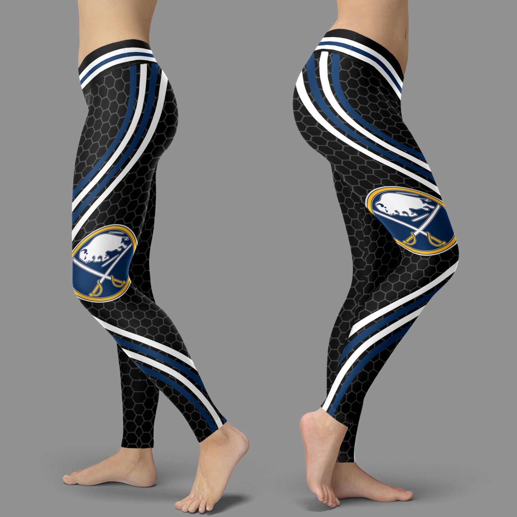 Black Curve Buffalo Sabres Leggings