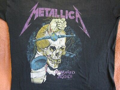 Vintage Metallica Concert Shirt 1988  Damaged Justice Rare Original 80s Metal 1913