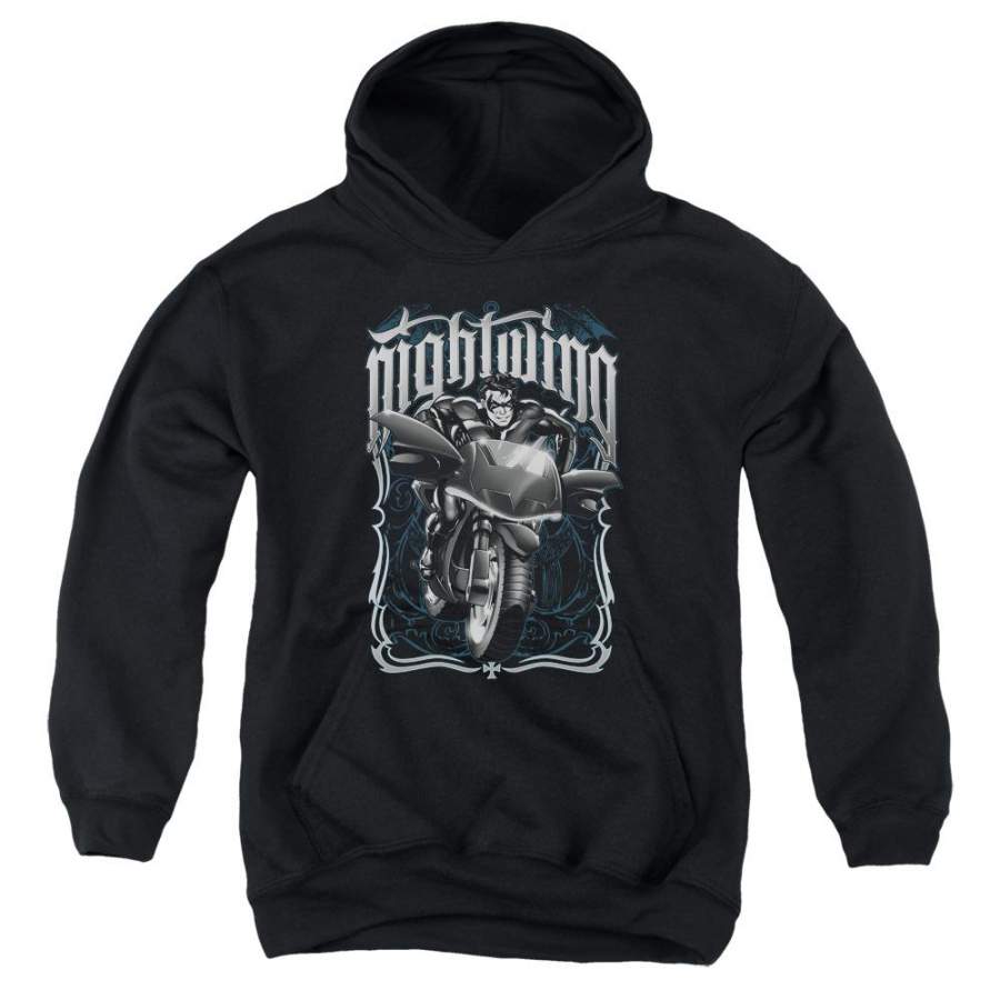 Batman – Nightwing Biker Youth Pull Over Hoodie