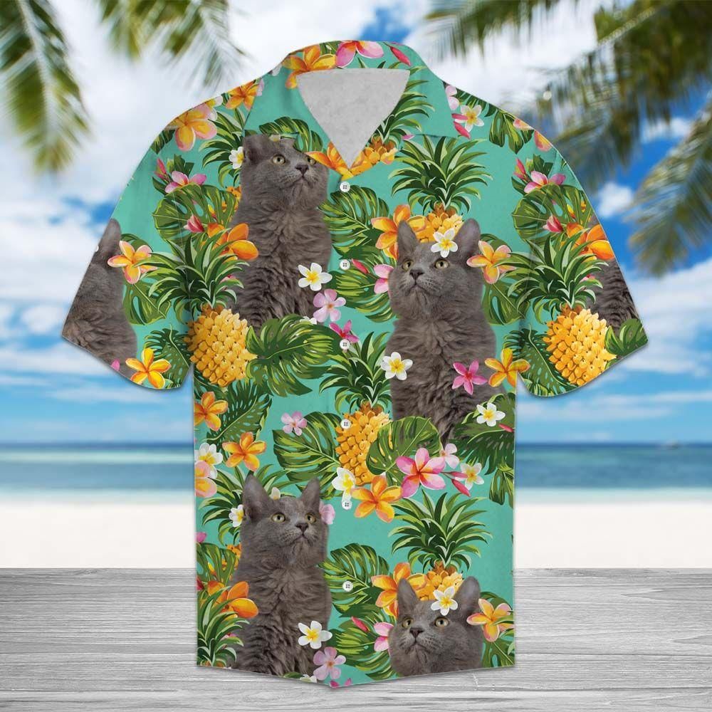 Tropical Pineapple Nebelung Aloha Hawaiian Shirt Colorful Short Sleeve Summer Beach Casual Shirt For Men And Women