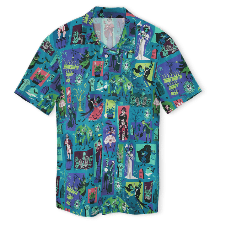 Haunted Mansion Hawaiian Halloween Shirt Ha43268