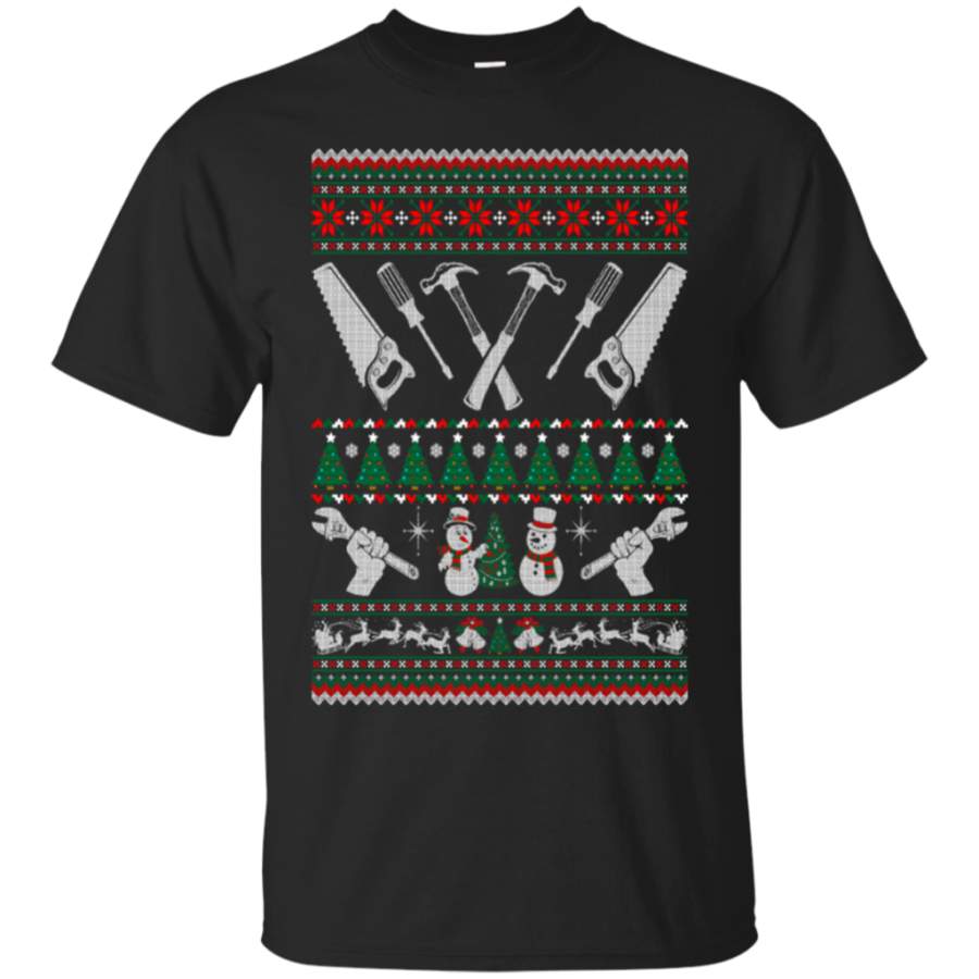 Carpenter Woodworking Ugly Christmas T-Shirt